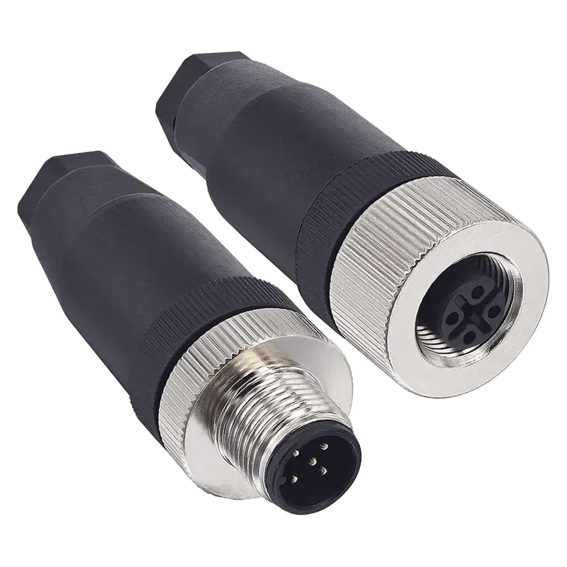 M12-5Pin-Male&Female-Socket-Circular-Connector