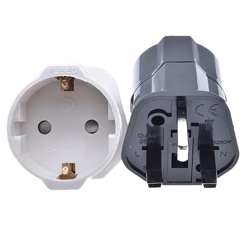 EU-2Pin-to-UK-3Pin-Plug-13A-250V-AC-Universal-European-Adapter