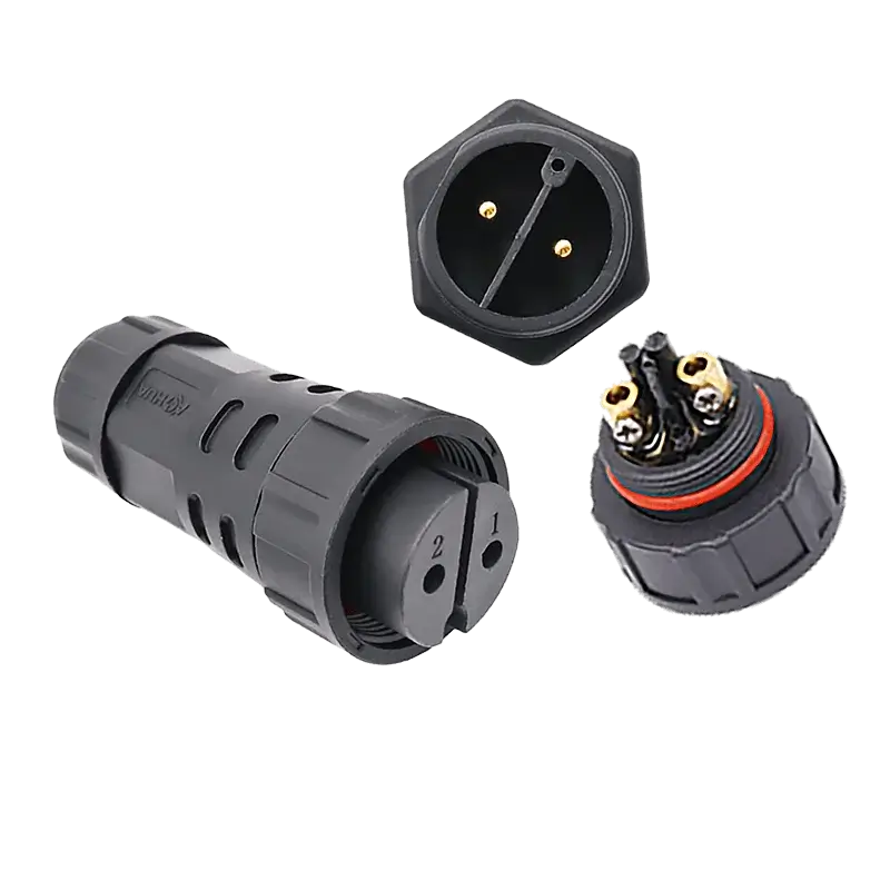 M25-Waterproof-2Pin-Panel-Mount-Connector